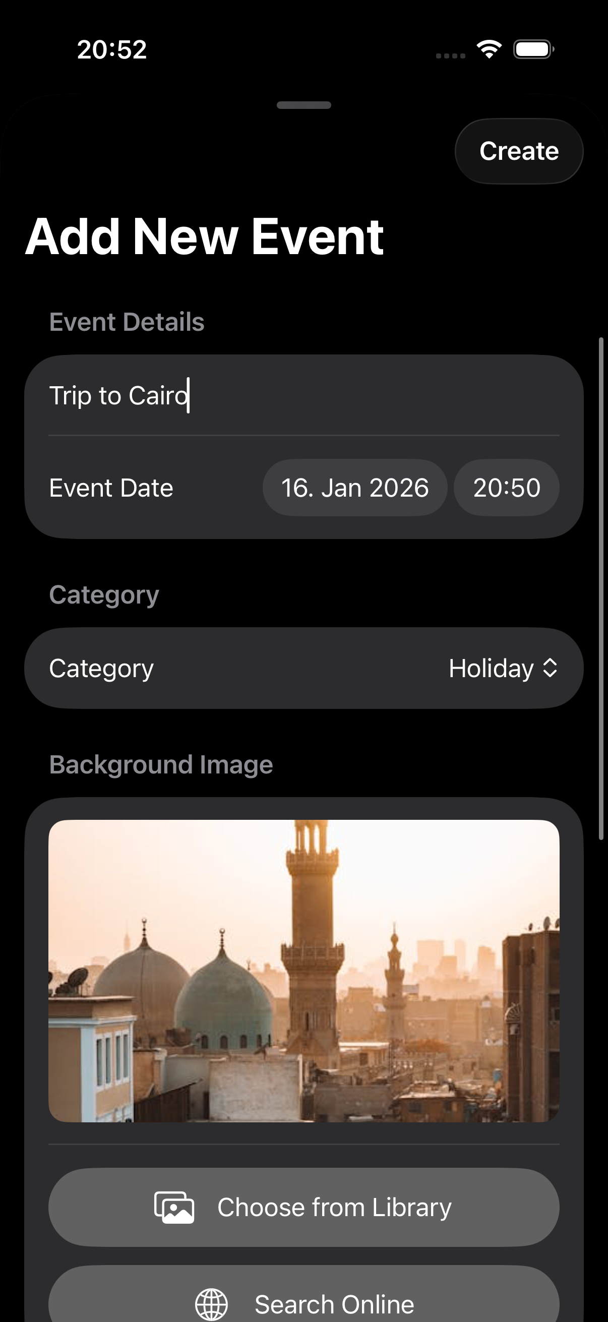 Add Event in Chronos